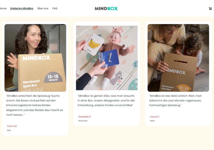 6. Minbox Testimonials einblenden